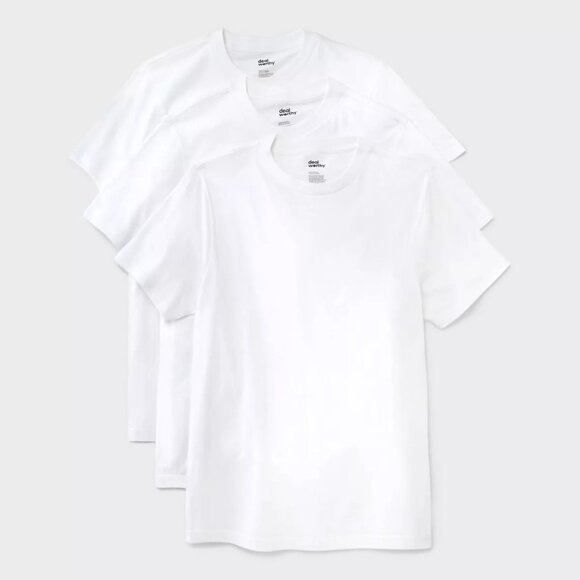 NEW Men's Crewneck T-Shirt 3pk - Dealworthy™ White - Picture 1 of 5